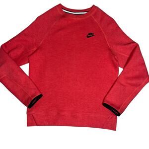 Nike Sportswear Tech Fleece Crewneck red Sweatshirt boys size large